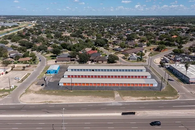 Aerial view of Overflow Garage