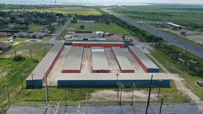 Aerial view of Overflow Garage