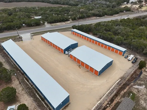 Aerial view of Overflow Garage