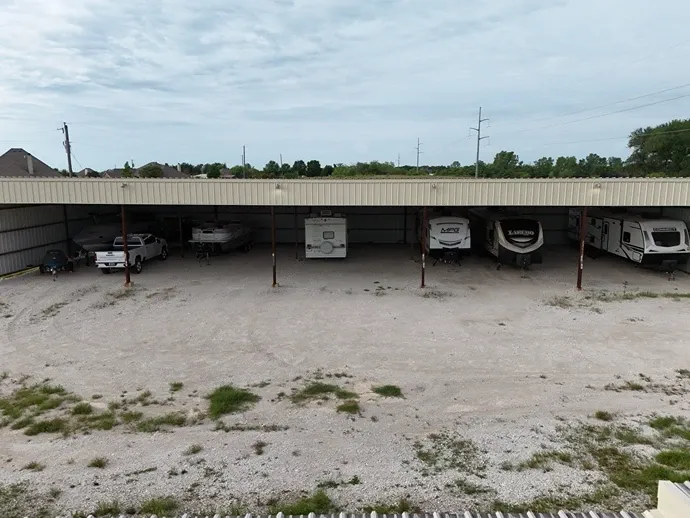 Covered RV storage at Overflow Garage