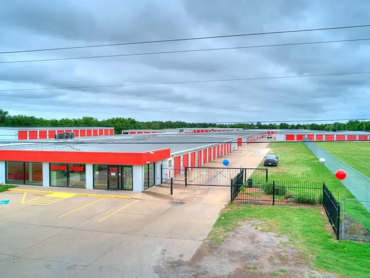 Office and security gate at Overflow Garage Shawnee